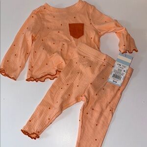 Cat & Jack Kids Pajama Set - Peach and Orange